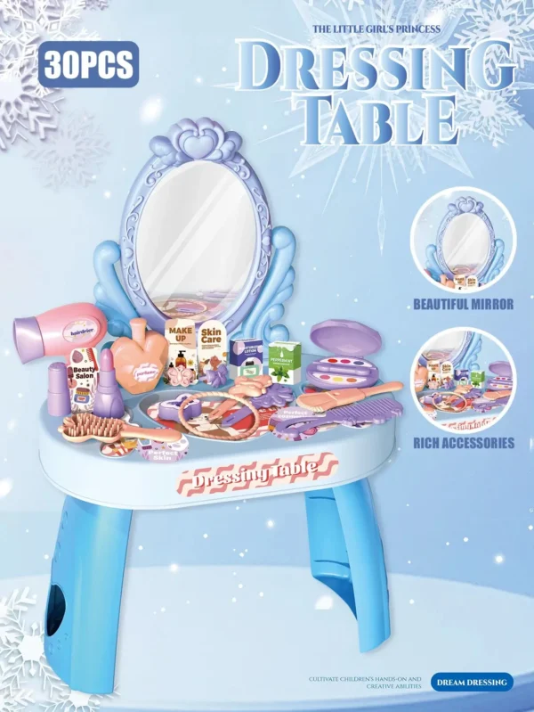 30pcs Kids dressing table toy girl simulation home makeup and makeup jewelry box 3-4 5-6 years old baby birthday gift - Image 2