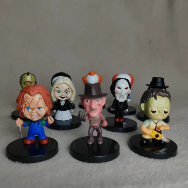 10pcs/set High Quality Horror Movie Characters V for Vendetta Chucky Freddy Jason Scary Saw PVC Action Figures Toys - Image 6