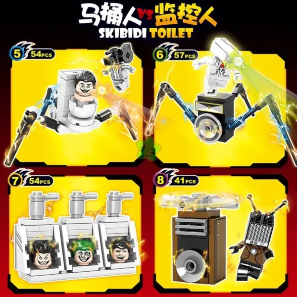 New Style Skibidi Toilet Man Monitor Man Titan Speaker Man Titan Camera Titan Monitor Titan Block Toys Gifts for Boys and Girls - Image 6