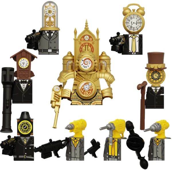 KDL829 SWAT MUTANT Building Blocks SKIBIDI G-toilet Titan Clock TV Camera Speaker Scientist Plunger Man Figures Bricks Doll Toys - Image 2