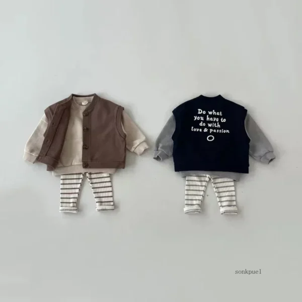 Baby Simple Solid Leggings Girls All-match Striped Skinny Pants Kids Cotton Elasticity Slim Pants Newborn Boy Stretch Trousers - Image 4