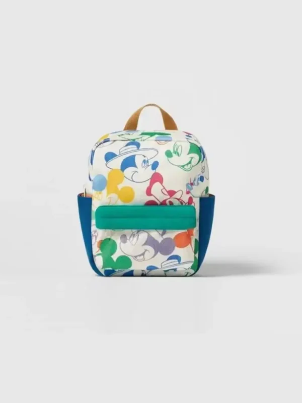 Printed Cartoon Mickey Children's Backpack Fashion Boutique Design Baby Kinderganter Schoolbag Kids Girl Boy Accessory Bag