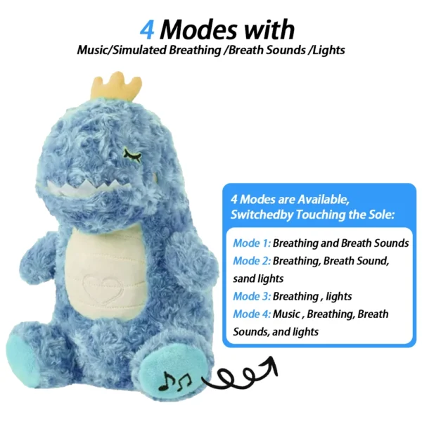 Breathing Bear Baby Soothing Otter Plush Doll Toy Baby Kids Soothing Music Baby Sleeping Companion Sound and Light Doll Toy Gift - Image 5