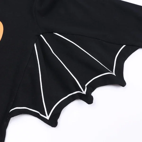 Halloween Baby Romper Girl Jumpsuit Pumpkin Head Skull Bones Infant Boy Costume Bat Long Sleeve Button Suit 2Pcs Clothes Set - Image 6
