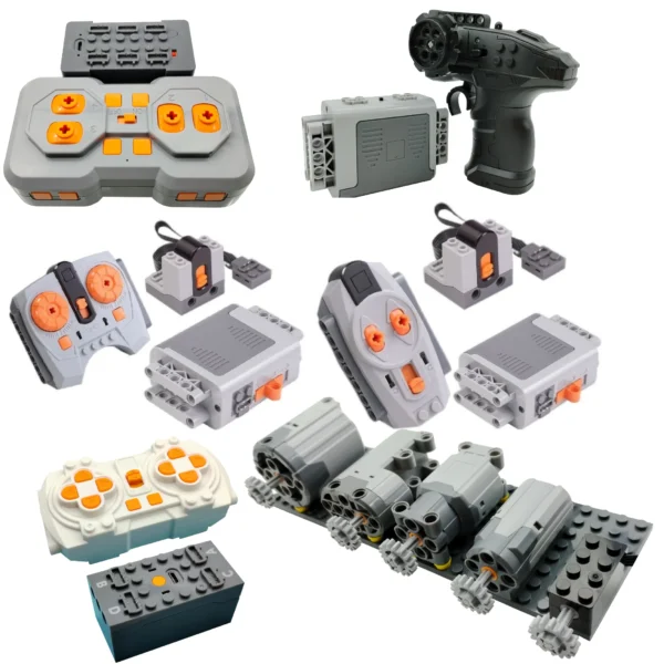 Technical Electronic building block RC set micro-motor refit accessories power functions Parts DIY Car Truck bricks kids toy - Image 2
