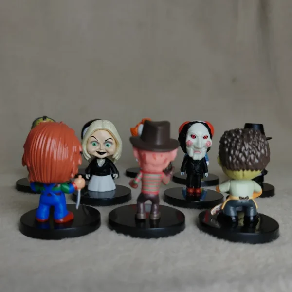 10pcs/set High Quality Horror Movie Characters V for Vendetta Chucky Freddy Jason Scary Saw PVC Action Figures Toys - Image 5