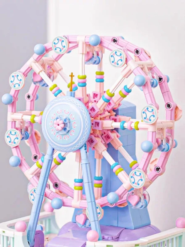 WLtoys 3001 874pcs Carousel Music Box Building Blocks Home Decoration Anime Creative Gift Toys For Kids Adults - Image 2