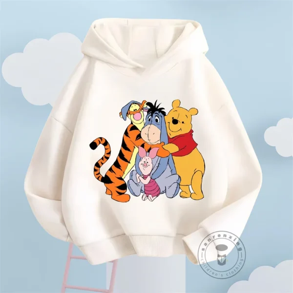 Winnie the Pooh Children Clothes Kids Suit Sweater Boy Girl Tigger Fleece Hoodies Pullover Sweatshirt Pant Baby Girls Tracksuit - Image 3