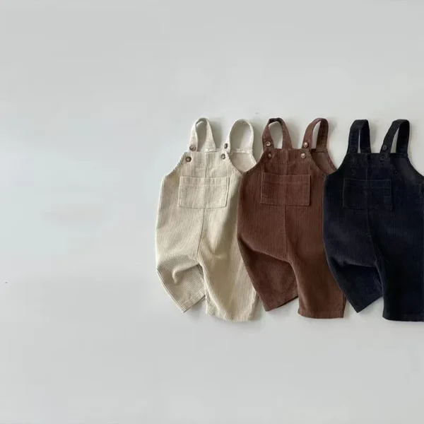 Toddler Baby Boys Girls Corduroy Romper Playsuit Jumpsuit Overalls Kids Clothes Autumn - Image 4
