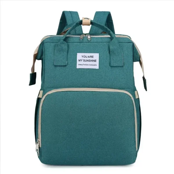 Large capacity foldable mommy bag New fashionable backpack for mothers with children Mother and baby bag foldable crib - Image 5