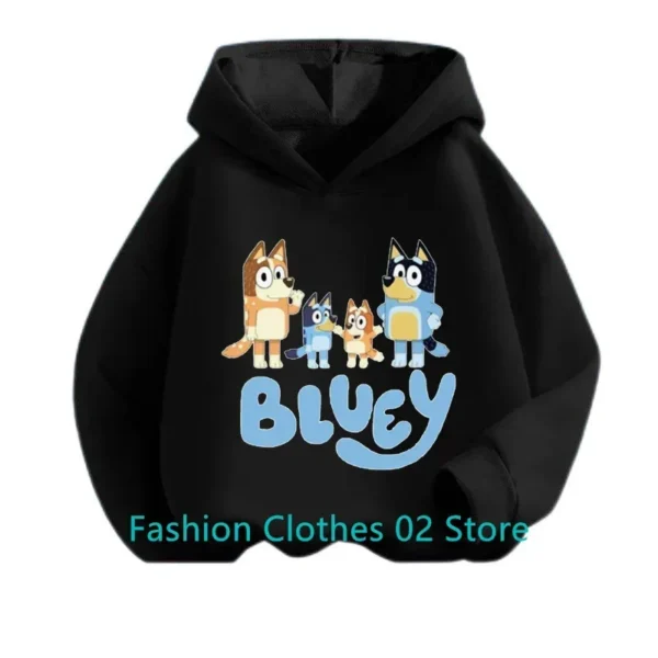 2-13 Year Boys Girls Hoody Bluey Anime Figure Kids Hoodies Spring and Fall Fashion Thin Section Cute Cartoon Pattern Sweatshirts - Image 2