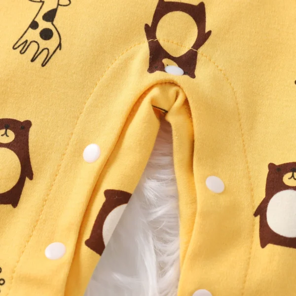 hibobi 100% Cotton Newborn Jumpsuit Comfortable Cute Animal Patterns Round Neck Baby Crawling Suit 0-18m Toddler Onesie - Image 6