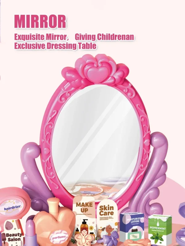 30pcs Kids dressing table toy girl simulation home makeup and makeup jewelry box 3-4 5-6 years old baby birthday gift - Image 3