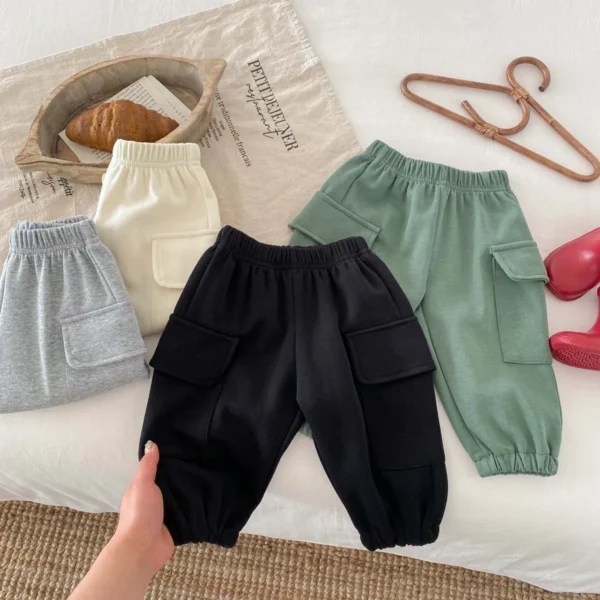 0-3 Years Old Baby Boys Pants Korean Style Cool Boy Plain Baby Overalls Spring and Autumn Kids Bottom - Image 4