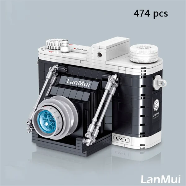 KNEW BUILT Classic Digital Camera Model Mini Brick Toys for Boys Adult Assembly Design Block Kits Classical Collection Projector - Image 3