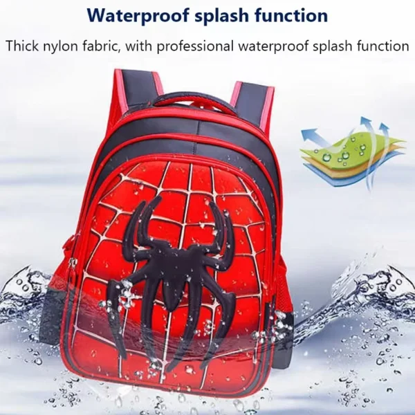 3D three-dimensional cartoon spider schoolbag set of children's schoolbag cute boys cartoon shoulder bag - Image 2