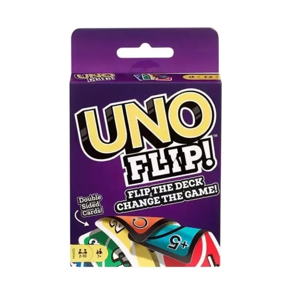 Mattel UNO FLIP! Games Family Funny Entertainment Board Game Fun Playing Cards Kids Toys Gift Box uno Card Game Kids Toys - Image 2