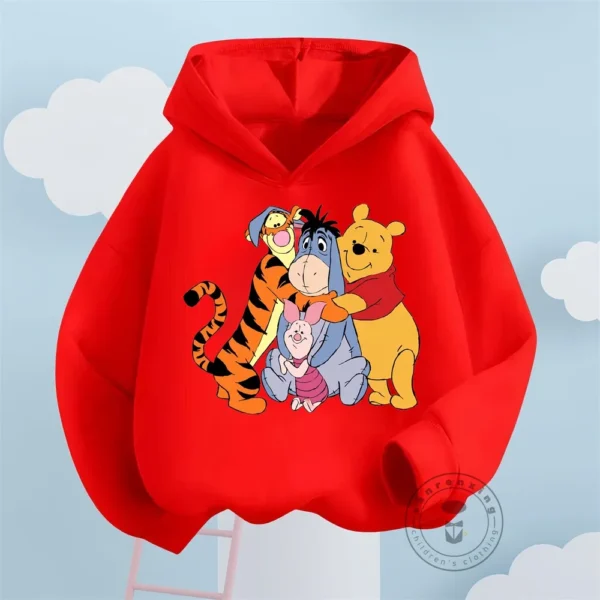 Winnie the Pooh Children Clothes Kids Suit Sweater Boy Girl Tigger Fleece Hoodies Pullover Sweatshirt Pant Baby Girls Tracksuit - Image 2