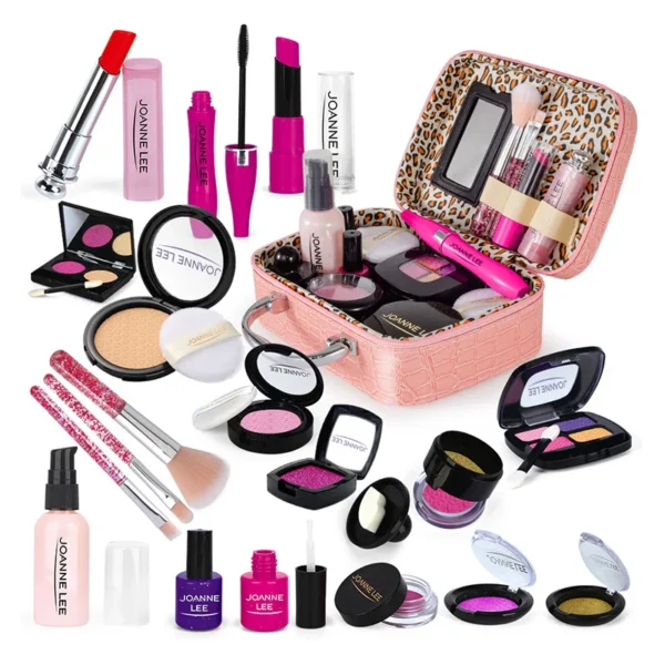 Children's Simulation Makeup Toys Girls Educational GIfts Lipstick Nail Polish Cosmetic Toy Set Kids Pretend Play Fashion Toys - Image 2