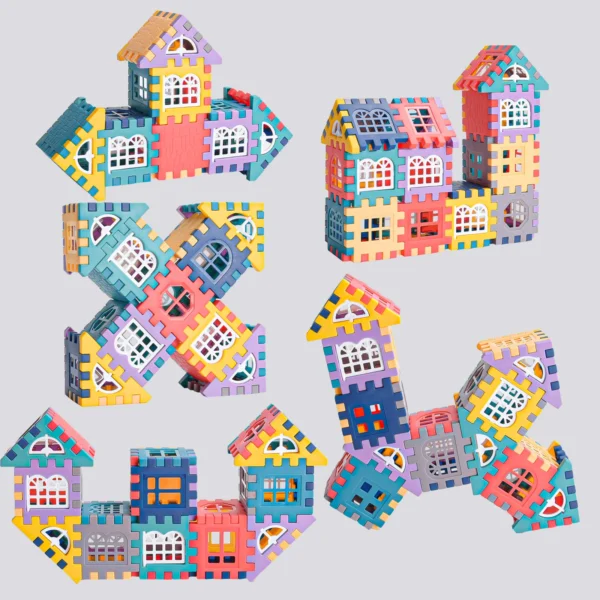 Large scale house building block simulation window design, kindergarten construction, creation of boys and girls large house bui - Image 4