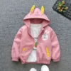 Cute Rabbit Baby Girls Jacket Spring Autumn Christmas Outerwear Hooded Casual Zipper Boys Coat 1 2 3 4 5 6 Years Kids Clothes - Image 2