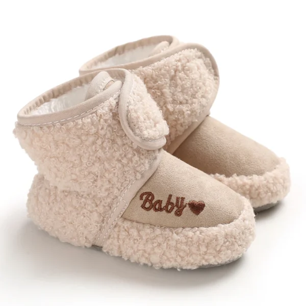 0-18months Plush Warm Kids Snow Boots Baby Boy Girl Shoes Cotton Shoes First Walkers Non-slip Infant Boot - Image 2