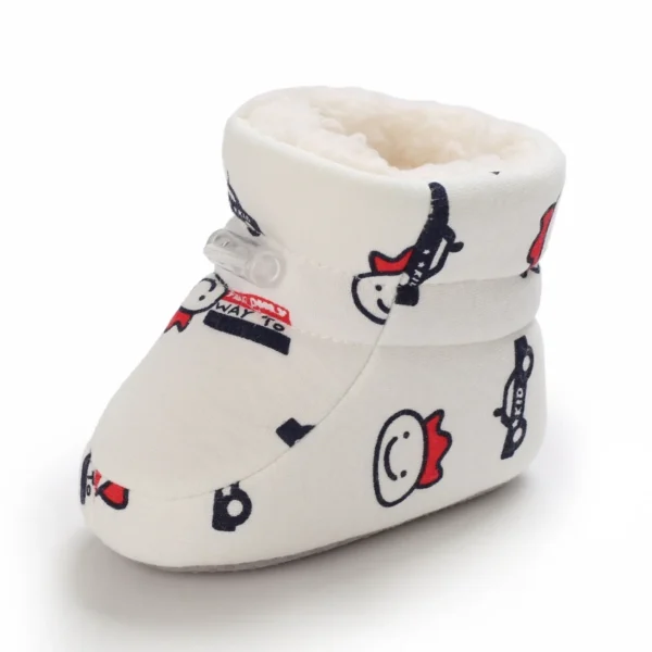 Baby Non Slip Toddler Shoes Winter Male Infant Female Infant Cotton Snow Boots Multicolor Cartoon Middle Tube Boots 0-18 Months - Image 6