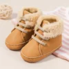 KIDSUN 2021 Winter New Baby Booties Boy Girl Boots Cotton Soft-Sole Non-Slip Warm Toddler First Walkers Infant Crib Shoes - Image 3