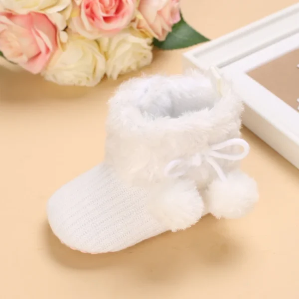 Winter Snow Boots For Newborn Baby Girls Booties Keep Warm Plush Inside Anti-slip Baby Infant Toddler Cute Soft Bottom Shoes - Image 6