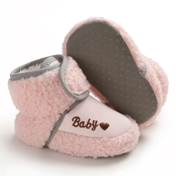 0-18months Plush Warm Kids Snow Boots Baby Boy Girl Shoes Cotton Shoes First Walkers Non-slip Infant Boot - Image 3