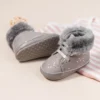KIDSUN 2021 Winter New Baby Booties Boy Girl Boots Cotton Soft-Sole Non-Slip Warm Toddler First Walkers Infant Crib Shoes - Image 2