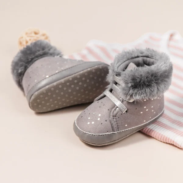 KIDSUN 2021 Winter New Baby Booties Boy Girl Boots Cotton Soft-Sole Non-Slip Warm Toddler First Walkers Infant Crib Shoes - Image 2