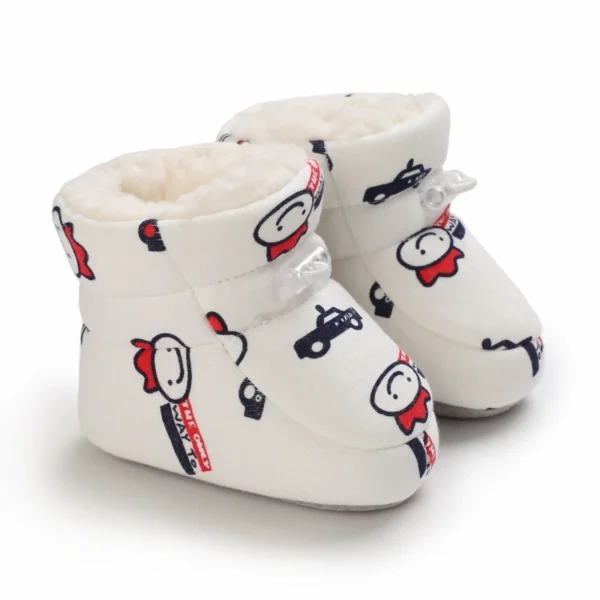 Baby Non Slip Toddler Shoes Winter Male Infant Female Infant Cotton Snow Boots Multicolor Cartoon Middle Tube Boots 0-18 Months - Image 2