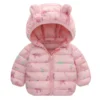 New Winter Down Warm Jackets Autumn Baby Thin Hooded Cotton Coats Girls Boys Cute Solid Outerwear 2-6 Years - Image 4