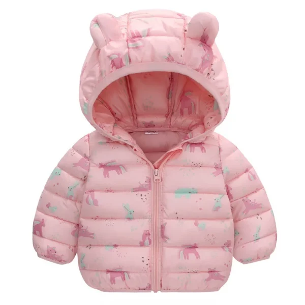New Winter Down Warm Jackets Autumn Baby Thin Hooded Cotton Coats Girls Boys Cute Solid Outerwear 2-6 Years - Image 4