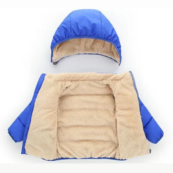 Baby Children Coats Winter Thick Jackets For Boys Warm Plush Thicken Outerwear For Girls Fur Hooded Jacket Kids Clothes Snowsuit - Image 4