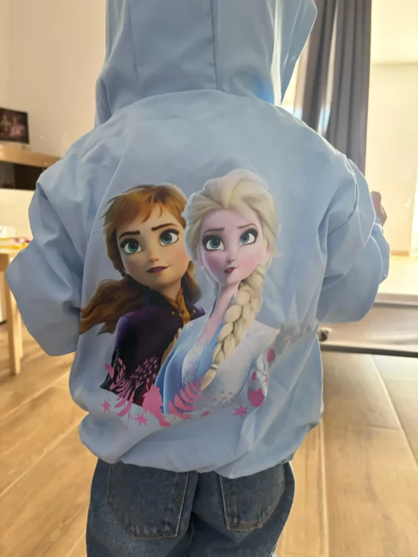 Disney Girls Cartoon Mickey Mouse Jacket Frozen Elsa Princess Coats Spring Autumn Kids Hooded Jackets Casual Sports Outerwear - Image 6