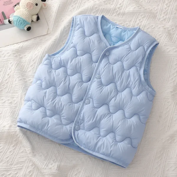Autumn Winter Children Boys Girls Warm Vest Solid Waistcoats for Kids Children Sleeveless Outerwear 2-7Yrs Kids Warm Tops - Image 4