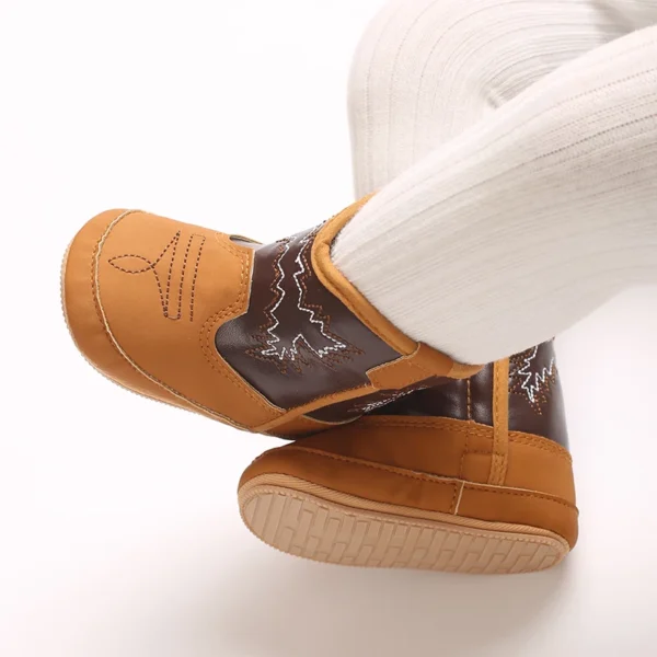 Fashionable New Baby Little Boots Cute High Quality Soft PU Anti slip Sole Spring and Autumn 0-18M Newborn Walking Shoes - Image 6