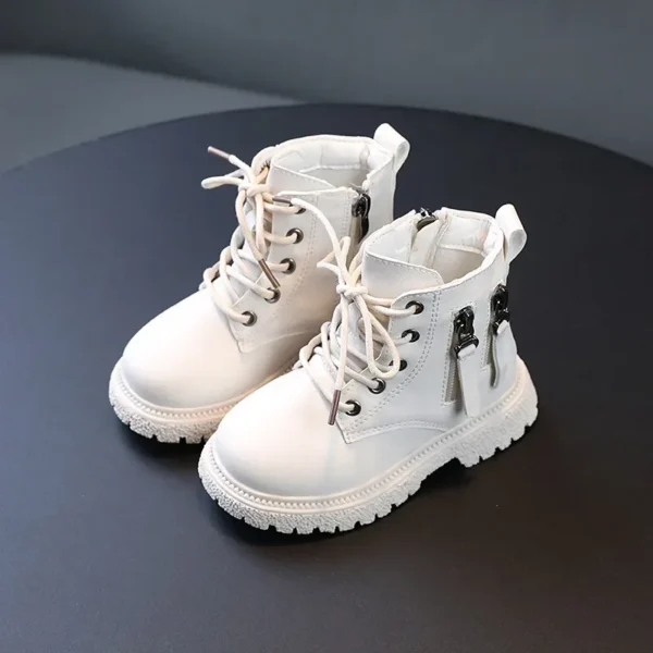 2024 Spring Autumn Winter Ankle Boots Light Girl Platform Shoes Burgundy Beige Black Boys Short Boots Super Cozy Shoes - Image 3