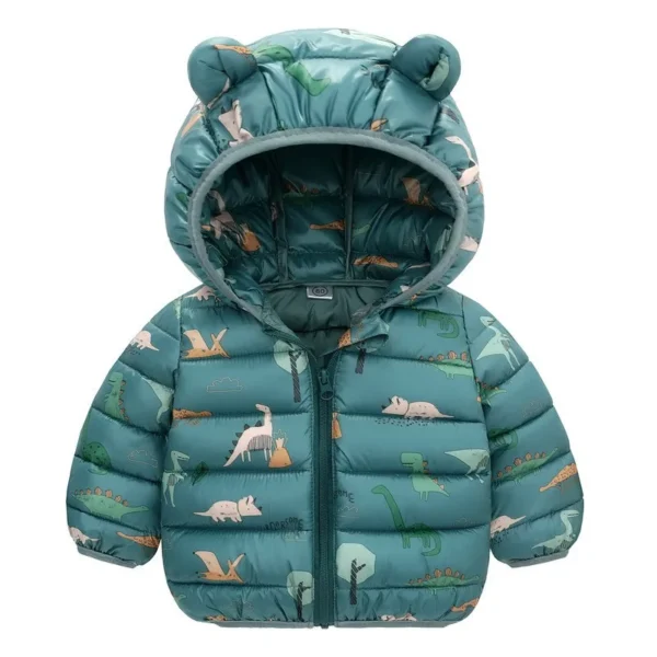 Hooded Lightweight Down Jackets Children Boy Girl Baby Coat Autumn Winter Outerwear Casual Clothing Kids Christmas Birthday Gift - Image 3