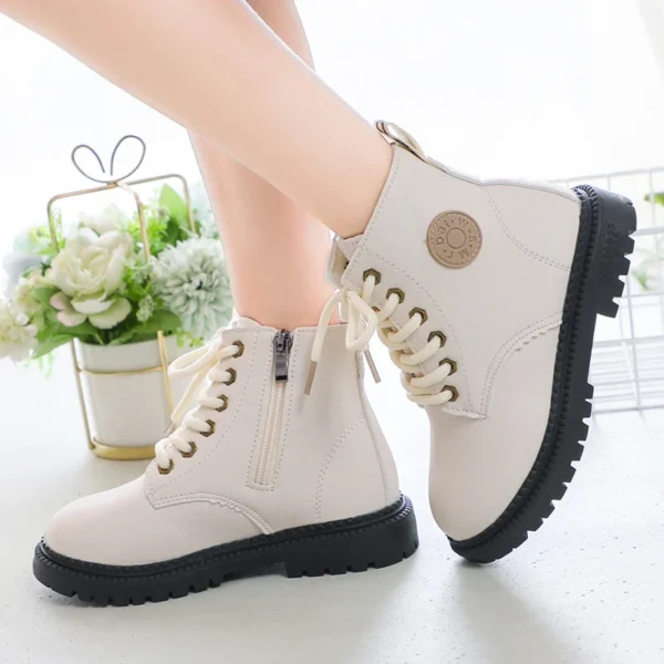 Children's Boots For Boys Girls Fashion Kids Ankle Snow Boots Rubber Outsole Autumn Winter Warm Classic For Toddlers Big Kids - Image 3