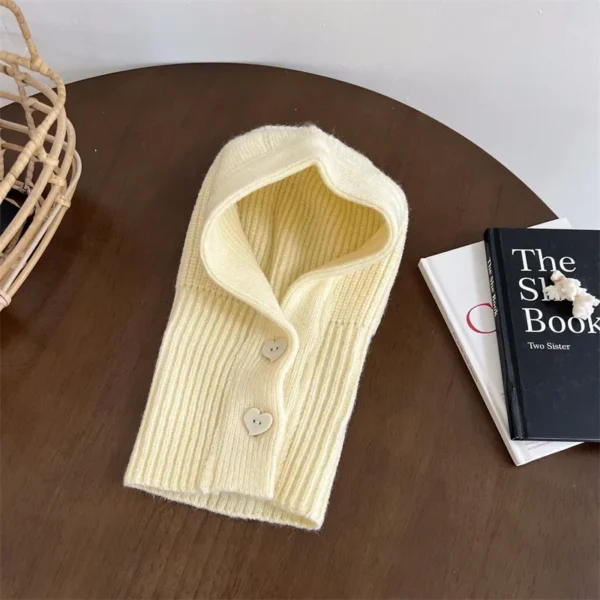 Knitted Ribbed Knitted Hat Warm Thicken Imitation Cashmere Scarf Set Shawl Split Finger Gloves Wool Pullover Hat Accessories - Image 4