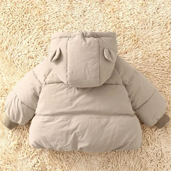 Boys Girls Warm Hooded Outerwear Baby Winter Thickened Jackets Childrens Solid Color Cotton Down Coat Kids Casual Clothing - Image 3