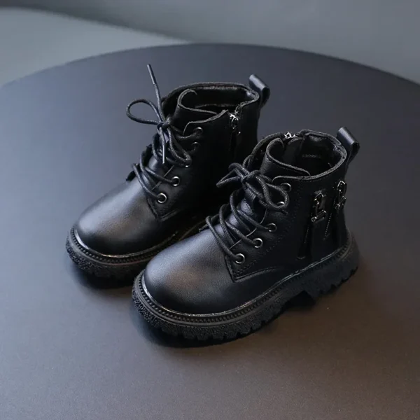 2024 Spring Autumn Winter Ankle Boots Light Girl Platform Shoes Burgundy Beige Black Boys Short Boots Super Cozy Shoes - Image 4