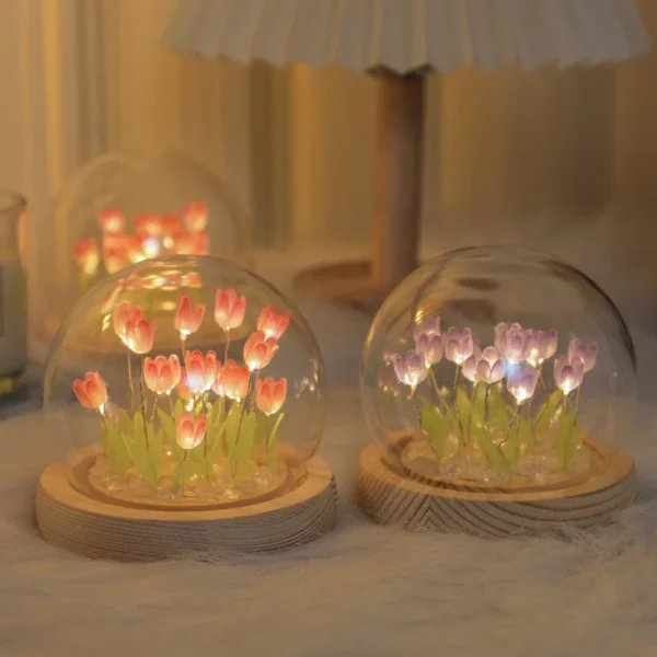 Handmade Creative DIY Tulip Night Light Material Package Self Assembling Night Lamp Home Decoration Holiday Gift Room Ornament - Image 6