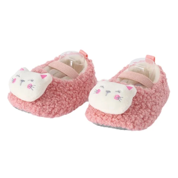 Cartoon Comfortable Boots For Baby, Soft And Warm Plus Fleece Boots For Indoor Outdoor Walking, Autumn And Winter Shoes - Image 3