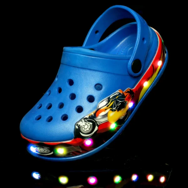 Summer Children Hole Sandals LED Lighted Flashing Light Shoes Boys Girls Beach Sandals Kids Breathable Fashion Sneakers - Image 5