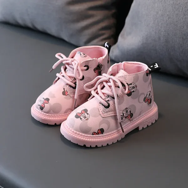 Disney Winter Children's Martin Boots Mickey Mouse Boys Girls Warm Cotton Boots Children Baby Kids Casual Shoes Toddler - Image 4