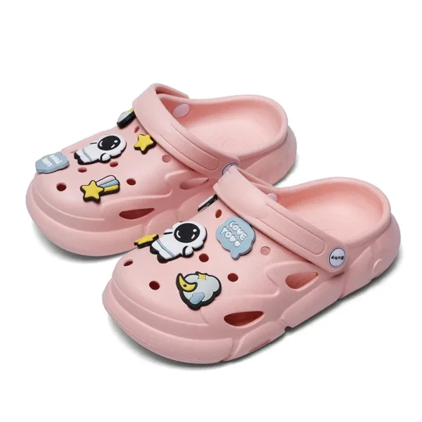 2023 New Girls Clogs Children Sandals 6-12 Years Kids Casual Summer Shoes Sports Soft Thick Sole Slippers for Girl - Image 4